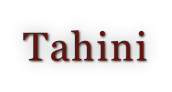 Tahini